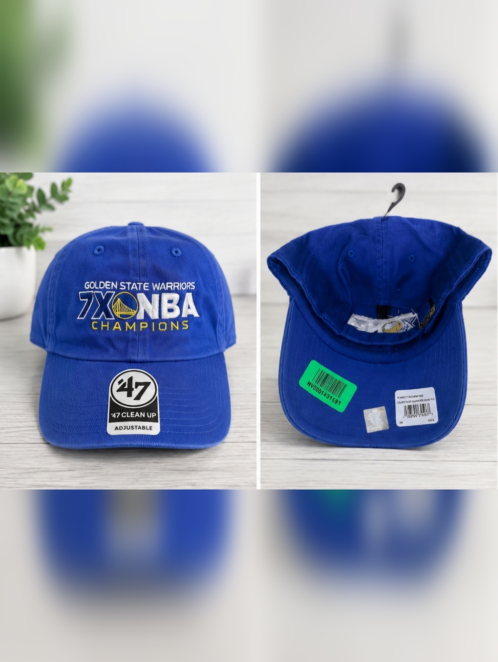 NEW Golden State Warriors ’47 Brand 7X NBA Champions Royal Blue Adjustable Hat